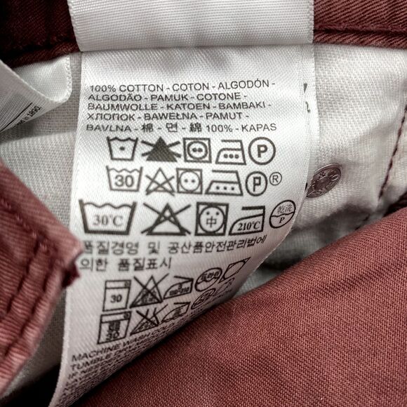 Levis 511 Jeans 28 x 29* Burgundy Slim Straight Classic Denim Cotton Pants Men's - Picture 10 of 16